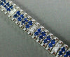 WIDE 6.9CT DIAMOND & AAA SAPPHIRE 14K WHITE GOLD MULTI ROW TENNIS BRACELET 22337
