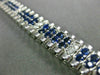 WIDE 6.9CT DIAMOND & AAA SAPPHIRE 14K WHITE GOLD MULTI ROW TENNIS BRACELET 22337