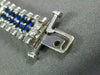 WIDE 6.9CT DIAMOND & AAA SAPPHIRE 14K WHITE GOLD MULTI ROW TENNIS BRACELET 22337