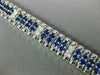 WIDE 6.9CT DIAMOND & AAA SAPPHIRE 14K WHITE GOLD MULTI ROW TENNIS BRACELET 22337