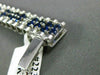 WIDE 6.9CT DIAMOND & AAA SAPPHIRE 14K WHITE GOLD MULTI ROW TENNIS BRACELET 22337
