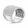 ESTATE EXTRA LARGE 2.61CT DIAMOND 14KT WHITE GOLD SEMI ETERNITY ANNIVERSARY RING
