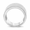 ESTATE EXTRA LARGE 2.61CT DIAMOND 14KT WHITE GOLD SEMI ETERNITY ANNIVERSARY RING