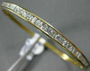 ESTATE 1.80CT DIAMOND 14KT YELLOW GOLD 3D SEMI ETERNITY CHANNEL BANGLE BRACELET
