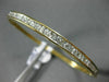 ESTATE 1.80CT DIAMOND 14KT YELLOW GOLD 3D SEMI ETERNITY CHANNEL BANGLE BRACELET