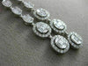 ESTATE LARGE 12.77CT ROUND & BAGUETTE DIAMOND 18KT WHITE GOLD 3D LARIAT NECKLACE
