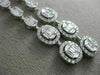 ESTATE LARGE 12.77CT ROUND & BAGUETTE DIAMOND 18KT WHITE GOLD 3D LARIAT NECKLACE