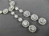 ESTATE LARGE 12.77CT ROUND & BAGUETTE DIAMOND 18KT WHITE GOLD 3D LARIAT NECKLACE
