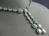 ESTATE LARGE 12.77CT ROUND & BAGUETTE DIAMOND 18KT WHITE GOLD 3D LARIAT NECKLACE