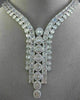 ESTATE EXTRA LARGE 30.25CT DIAMOND 18KT WHITE GOLD 3D ETERNITY COCKTAIL NECKLACE