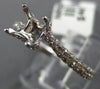 ESTATE .83CT DIAMOND 14KT WHITE GOLD 3D SEMI ETERNITY SEMI MOUNT ENGAGEMENT RING