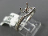ESTATE .83CT DIAMOND 14KT WHITE GOLD 3D SEMI ETERNITY SEMI MOUNT ENGAGEMENT RING