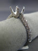 ESTATE .83CT DIAMOND 14KT WHITE GOLD 3D SEMI ETERNITY SEMI MOUNT ENGAGEMENT RING