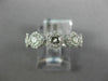 ESTATE .95CT ROUND DIAMOND 18K WHITE GOLD 3D FIVE STONE WEDDING ANNIVERSARY RING