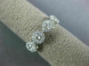 ESTATE .95CT ROUND DIAMOND 18K WHITE GOLD 3D FIVE STONE WEDDING ANNIVERSARY RING