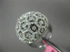 ESTATE LARGE 1.46CT DIAMOND 18KT WHITE GOLD 3D FLOWER HEXAGON DOME COCKTAIL RING