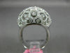 ESTATE LARGE 1.46CT DIAMOND 18KT WHITE GOLD 3D FLOWER HEXAGON DOME COCKTAIL RING