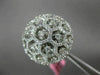 ESTATE LARGE 1.46CT DIAMOND 18KT WHITE GOLD 3D FLOWER HEXAGON DOME COCKTAIL RING