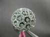 ESTATE LARGE 1.46CT DIAMOND 18KT WHITE GOLD 3D FLOWER HEXAGON DOME COCKTAIL RING
