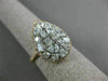 ESTATE LARGE 2.12CT WHITE & PINK DIAMOND 18K WHITE & ROSE GOLD 3D CLUSTER RING