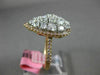 ESTATE LARGE 2.12CT WHITE & PINK DIAMOND 18K WHITE & ROSE GOLD 3D CLUSTER RING