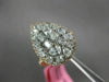 ESTATE LARGE 2.12CT WHITE & PINK DIAMOND 18K WHITE & ROSE GOLD 3D CLUSTER RING