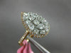 ESTATE LARGE 2.12CT WHITE & PINK DIAMOND 18K WHITE & ROSE GOLD 3D CLUSTER RING