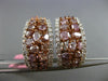 ESTATE LARGE 4.99CT WHITE & PINK DIAMOND 18KT WHITE & ROSE GOLD CLIP ON EARRINGS