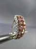 ESTATE LARGE 4.99CT WHITE & PINK DIAMOND 18KT WHITE & ROSE GOLD CLIP ON EARRINGS
