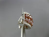 ESTATE LARGE 4.99CT WHITE & PINK DIAMOND 18KT WHITE & ROSE GOLD CLIP ON EARRINGS