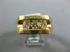 ESTATE LARGE .76CT DIAMOND 14KT YELLOW GOLD 3D 3 STONE CHANNEL ETOILE MENS RING