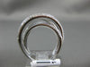 ESTATE LARGE 1.32CT DIAMOND 18K WHITE GOLD 3D CRISS CROSS SEMI ETERNITY FUN RING