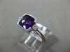 ESTATE 1.27CT DIAMOND & AAA AMETHYST 14KT WHITE GOLD 3D SEMI BEZEL MILGRAIN RING