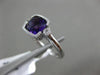 ESTATE 1.27CT DIAMOND & AAA AMETHYST 14KT WHITE GOLD 3D SEMI BEZEL MILGRAIN RING