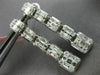 ESTATE 2.09CT DIAMOND 18KT WHITE GOLD ELONGATED SQUARE JOURNEY HANGING EARRINGS