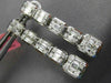 ESTATE 2.09CT DIAMOND 18KT WHITE GOLD ELONGATED SQUARE JOURNEY HANGING EARRINGS