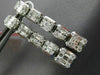 ESTATE 2.09CT DIAMOND 18KT WHITE GOLD ELONGATED SQUARE JOURNEY HANGING EARRINGS
