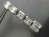 ESTATE 2.09CT DIAMOND 18KT WHITE GOLD ELONGATED SQUARE JOURNEY HANGING EARRINGS