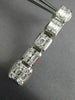 ESTATE 2.09CT DIAMOND 18KT WHITE GOLD ELONGATED SQUARE JOURNEY HANGING EARRINGS