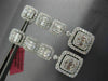 ESTATE EXTRA LARGE 6.28CT DIAMOND 18K WHITE GOLD SQUARE CLUSTER JOURNEY EARRINGS