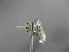 ESTATE EXTRA LARGE 6.28CT DIAMOND 18K WHITE GOLD SQUARE CLUSTER JOURNEY EARRINGS