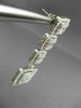 ESTATE EXTRA LARGE 6.28CT DIAMOND 18K WHITE GOLD SQUARE CLUSTER JOURNEY EARRINGS