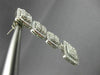 ESTATE EXTRA LARGE 6.28CT DIAMOND 18K WHITE GOLD SQUARE CLUSTER JOURNEY EARRINGS