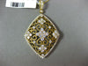 ESTATE EXTRA LARGE 2.29CT DIAMOND 14K YELLOW GOLD OPEN FILIGREE FLOATING PENDANT