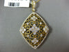 ESTATE EXTRA LARGE 2.29CT DIAMOND 14K YELLOW GOLD OPEN FILIGREE FLOATING PENDANT