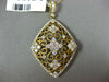 ESTATE EXTRA LARGE 2.29CT DIAMOND 14K YELLOW GOLD OPEN FILIGREE FLOATING PENDANT