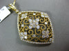 ESTATE EXTRA LARGE 2.29CT DIAMOND 14K YELLOW GOLD OPEN FILIGREE FLOATING PENDANT