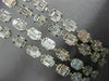 ESTATE EXTRA LARGE 6.28CT DIAMOND 18K WHITE GOLD SQUARE JOURNEY HANGING EARRINGS