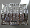 ESTATE EXTRA LARGE 1.93CT DIAMOND 14KT WHITE GOLD PYRAMID HANDCRAFTED RING