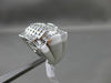 ESTATE EXTRA LARGE 1.93CT DIAMOND 14KT WHITE GOLD PYRAMID HANDCRAFTED RING